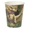 Papieren bekers dino - multikleur - set van 8