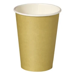 Papieren bekers - goudkleurig - set van 8