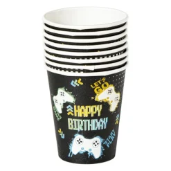 Papieren bekers - level up - set van 6