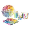 Papieren bekers regenboog - set van 6