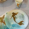 Papieren bekers zeemeermin - set van 10