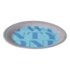 Papieren bordjes 21 jaar - blauw - set van 8