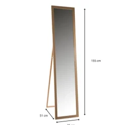 Passpiegel staand - bruin - 34.5x154.5 cm