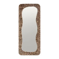 Passpiegel wave luipaard - bruin/beige - 168x70 cm