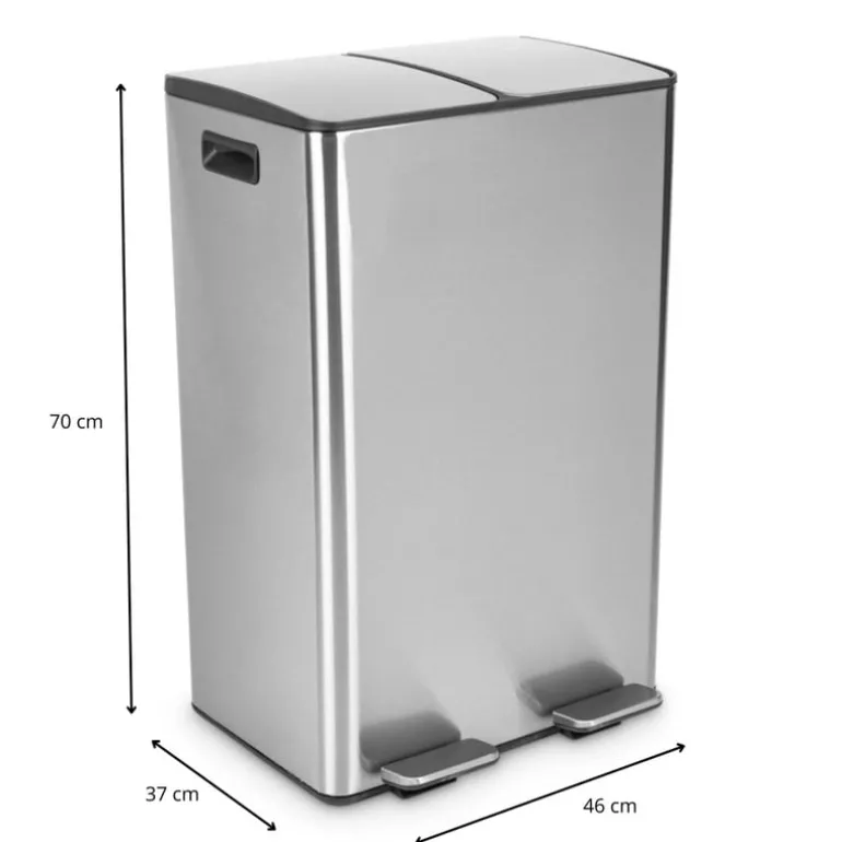 Pedaalemmer duo bin - 60 liter