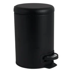 Pedaalemmer metaal - zwart - 3 liter