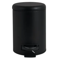 Pedaalemmer metaal - zwart - 3 liter