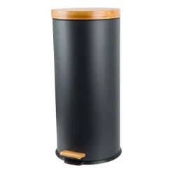 Pedaalemmer met bamboe deksel - 30 liter