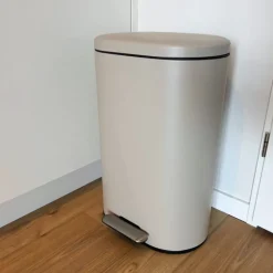 Pedaalemmer ovaal - beige - 30 liter