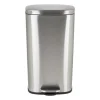 Pedaalemmer rechthoek - zilver - 30 liter
