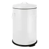 Pedaalemmer retro look - wit - 12 liter