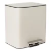 Pedaalemmer 2 vakken - beige - 2x 11.5 liter
