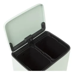 Pedaalemmer 2 vakken - groen - 2x 11.5 liter