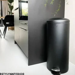 Pedaalemmer XL - 30 liter - zwart