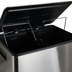 Pedaalemmer - zilverkleurig - 2x30 l