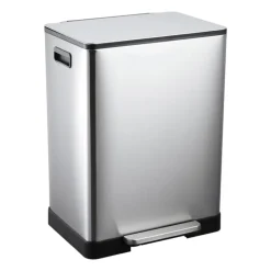 Pedaalemmer - zilverkleurig - 2x30 l