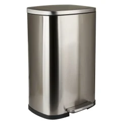 Pedaalemmer - zilver - 50 liter