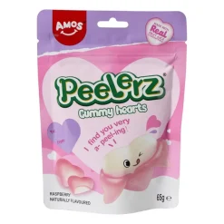 Peelerz hart - framboos - 65 gram