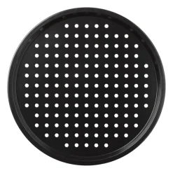 Pizzavorm geperforeerd - zwart - ø31 cm