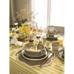 Placemat bloem wit - zeegras - ø38 cm