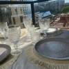 Placemat franjes - zand - ⌀38 cm