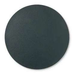 Placemat PU leer - donkergroen - ø38 cm