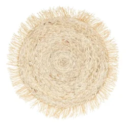 Placemat rond met franjes - ⌀38 cm