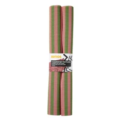 Placemats streep - roze/groen - set van 2