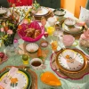 Placemat zeegras bloem - roze