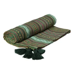 Plaid mexican - groen - 130x160 cm