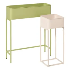 Plantenbak voor balkon smal - beige - 60x24x24 cm