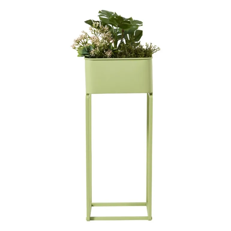 Plantenbak voor balkon smal - groen - 60x24x24 cm