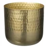 plantenpot relief - goud - 20x20x17 cm
