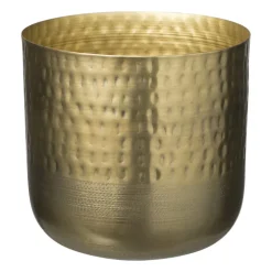 plantenpot relief - goud - 20x20x17 cm