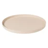 Plateau metaal rond - beige - ø25x1.5 cm