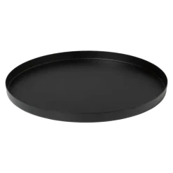 Plateau metaal rond - zwart - ø25x1.5 cm