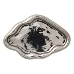 Plateau smoked - zilverkleurig - 2.8x28.5x19.5 cm