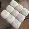 Poef chunk teddy - beige - 36x36x36 cm