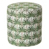Poef palm - groen - ø35x39 cm