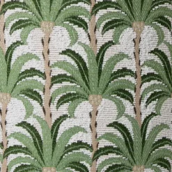 Poef palm - groen - ø35x39 cm