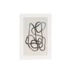 Poster abstract 1 - beige/zwart - 13x18 cm