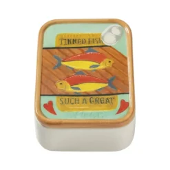 Potje tinned fish - multikleur - 4.8x13.3x12.4 cm