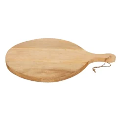 Presenteerplank van mangohout - rond - 50x40 cm