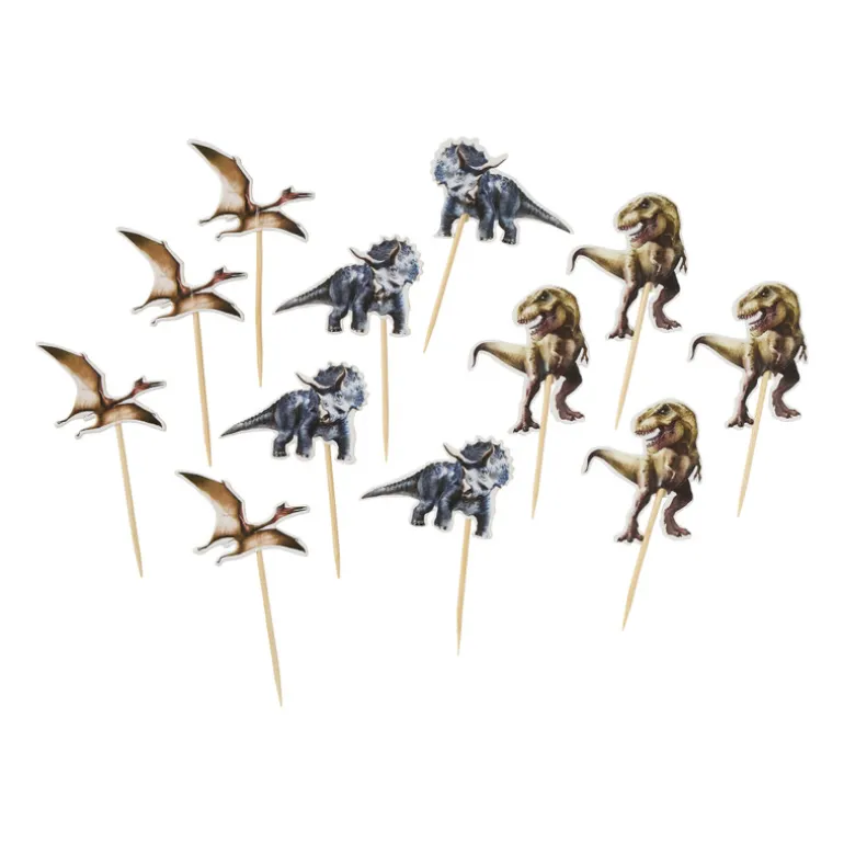 Prikkers dino - multikleur - set van 12