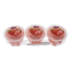 Pudding fruit - aardbei - 3x65 gram