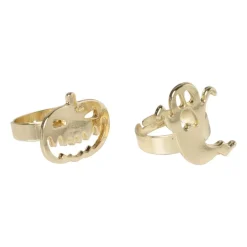 Ring halloween - set van 2 - goudkleurig