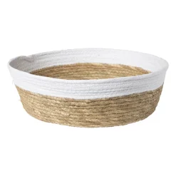 Ronde mand met witte rand - ø24x7 cm