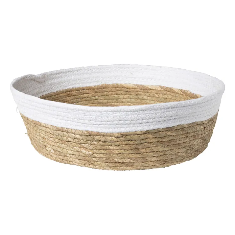 Ronde mand met witte rand - ø24x7 cm