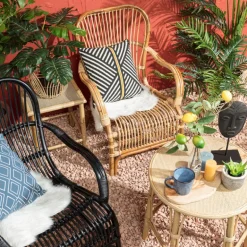 Rotan fauteuil Bandung - naturel - 83x69x84 cm