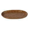 Schaal gevlekt laag - bruin - 3.3x28.2x20 cm